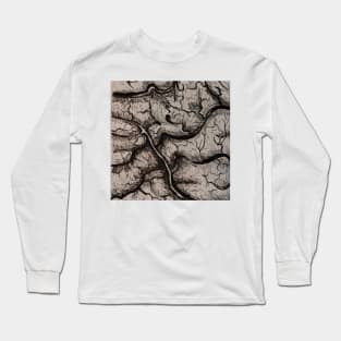 Pen and Ink Brain Pattern Long Sleeve T-Shirt